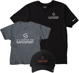 3 items from merch store; a youth tee, adult tee and a black hat